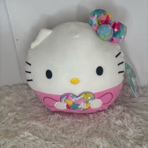 Squishmallows Hello Kitty 10” with Rainbow Heart Plush